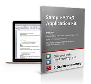 Sample 501c3 Application For Church with Day Care